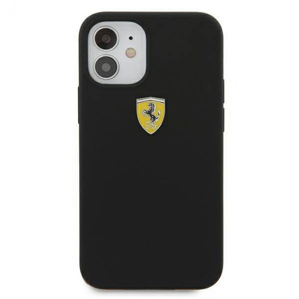 Ferrari FESSIHCP12SBK iPhone 12 mini 5,4" carcasă rigidă/neagră Carcasă din silicon On Track