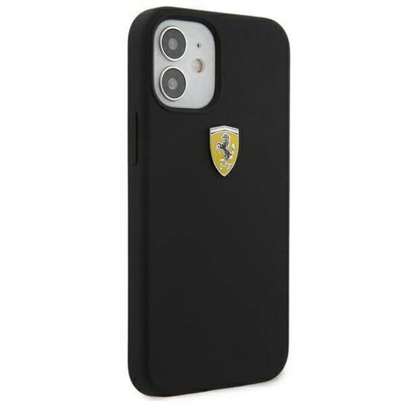 Ferrari FESSIHCP12SBK iPhone 12 mini 5,4" carcasă rigidă/neagră Carcasă din silicon On Track