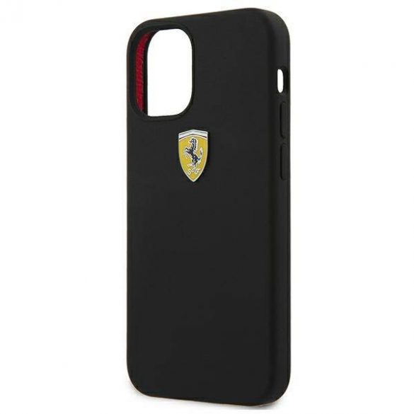 Ferrari FESSIHCP12SBK iPhone 12 mini 5,4" carcasă rigidă/neagră Carcasă din silicon On Track