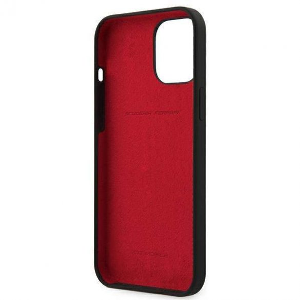 Carcasă rigidă Ferrari FESSIHCP12LBK pentru iPhone 12 Pro Max, 6,7 inchi, neagră/czarny Husă din silicon On Track