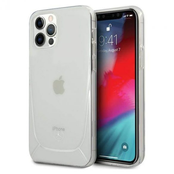 Mercedes MEHCP12MARCT Husă transparentă pentru iPhone 12/12 Pro de 6,1 inchi Husă linie transparentă