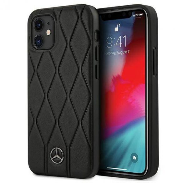 Mercedes MEHCP12SMULBK Carcasă rigidă pentru iPhone 12 mini 5,4" czarny/negru Husă Wave Line