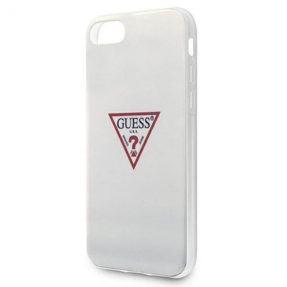 Guess GUHCI8PCUCTLWH iPhone 7/8/SE 2020 / SE 2022 alb/alb  hard Husă Triangle Collection husă