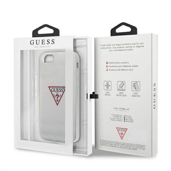 Guess GUHCI8PCUCTLWH iPhone 7/8/SE 2020 / SE 2022 alb/alb  hard Husă Triangle Collection husă