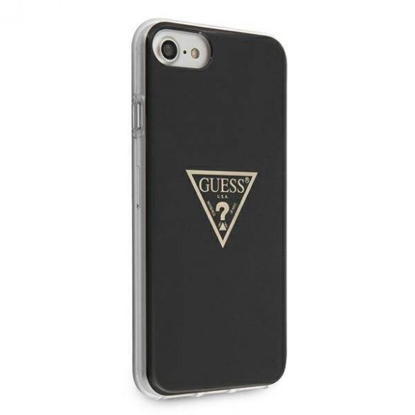 Guess GUHCI8PCUMPTBK iPhone 7/8/SE 2020 / SE 2022 carcasă rigidă neagră Husă Metal Collection