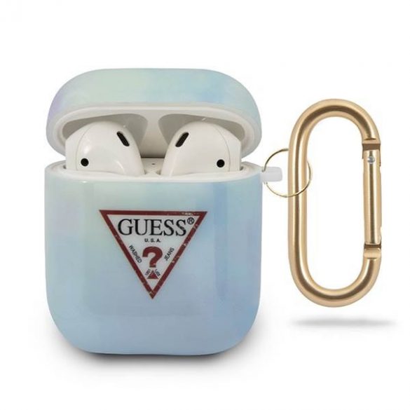 Husă Guess GUACA2TPUMCGC02 AirPods 1/2 niebieski/albastru Colecția Tie & Dye