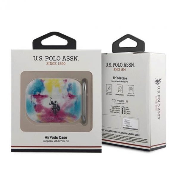 US Polo USACAPPCUSML Husă AirPods Pro multicoloră Colecția Tie & Dye