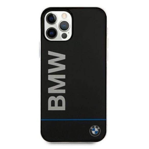 Etui BMW BMHCP12MPCUBBK Carcasă rigidă pentru iPhone 12/12 Pro 6,1" czarny/negru Husă cu logo imprimat semnătură