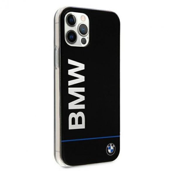 Etui BMW BMHCP12MPCUBBK Carcasă rigidă pentru iPhone 12/12 Pro 6,1" czarny/negru Husă cu logo imprimat semnătură