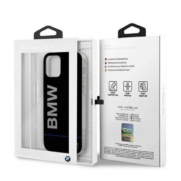 Etui BMW BMHCP12MPCUBBK Carcasă rigidă pentru iPhone 12/12 Pro 6,1" czarny/negru Husă cu logo imprimat semnătură