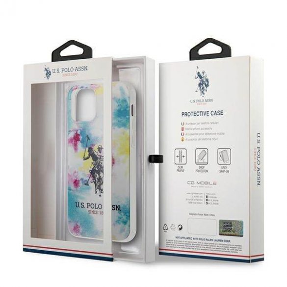 US Polo USHCP12SPCUSML Husă multicoloră pentru iPhone 12 mini 5,4" Tie & Dye Collection