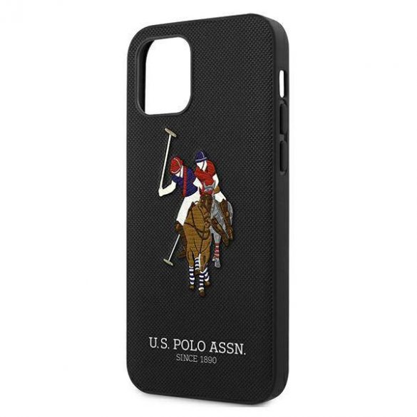 US Polo USHCP12MPUGFLBK Husă Polo Embroidery Collection pentru iPhone 12/12 Pro 6,1 inchi, negru/czarny