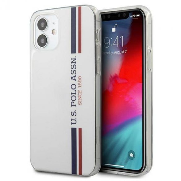 US Polo USHCP12SPCUSSWH Husă pentru iPhone 12 mini 5,4" biały/alb Tricolor Collection