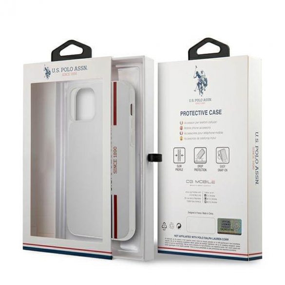 US Polo USHCP12SPCUSSWH Husă pentru iPhone 12 mini 5,4" biały/alb Tricolor Collection