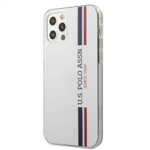 US Polo USHCP12MPCUSSWH Husă Tricolor Collection pentru iPhone 12/12 Pro 6,1" biały/alb