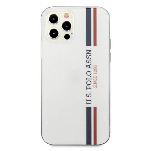 US Polo USHCP12MPCUSSWH Husă Tricolor Collection pentru iPhone 12/12 Pro 6,1" biały/alb