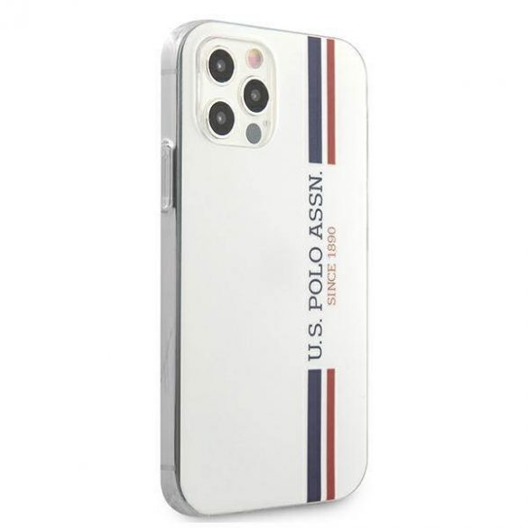 US Polo USHCP12MPCUSSWH Husă Tricolor Collection pentru iPhone 12/12 Pro 6,1" biały/alb