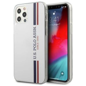 US Polo USHCP12LPCUSSWH Husă Tricolor Collection pentru iPhone 12 Pro Max 6,7" biał/alb