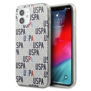 US Polo USHCP12SPCUSPA6 Husă pentru iPhone 12 mini 5,4" biały/alb Logo Mania Collection