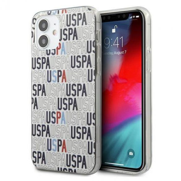 US Polo USHCP12SPCUSPA6 Husă pentru iPhone 12 mini 5,4" biały/alb Logo Mania Collection