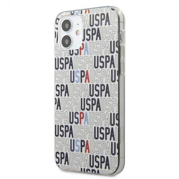 US Polo USHCP12SPCUSPA6 Husă pentru iPhone 12 mini 5,4" biały/alb Logo Mania Collection