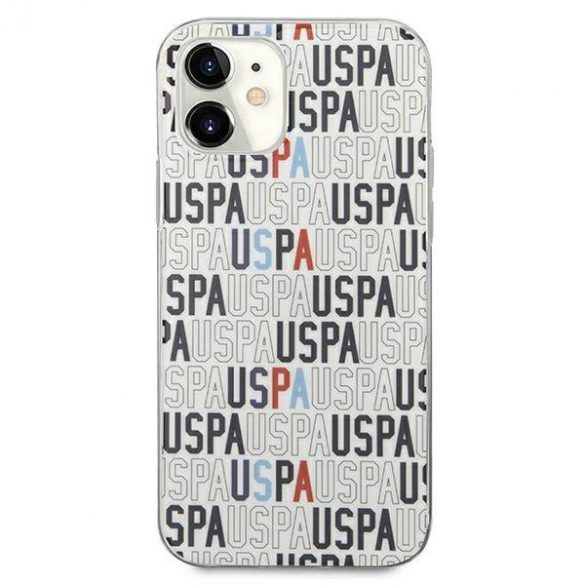 US Polo USHCP12SPCUSPA6 Husă pentru iPhone 12 mini 5,4" biały/alb Logo Mania Collection