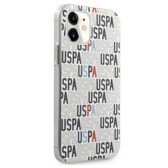 US Polo USHCP12SPCUSPA6 Husă pentru iPhone 12 mini 5,4" biały/alb Logo Mania Collection