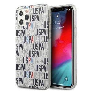 US Polo USHCP12MPCUSPA6 Husă pentru iPhone 12/12 Pro 6,1" biały/alb Logo Mania Collection