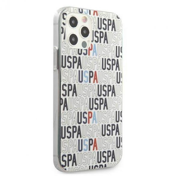 US Polo USHCP12MPCUSPA6 Husă pentru iPhone 12/12 Pro 6,1" biały/alb Logo Mania Collection