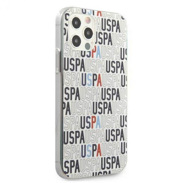 US Polo USHCP12LPCUSPA6 Husă pentru iPhone 12 Pro Max 6,7" biał/alb Logo Mania Collection