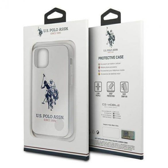 US Polo USHCP12STPUHRWH Husă pentru iPhone 12 mini 5,4" biał/alb Shiny Big Logo