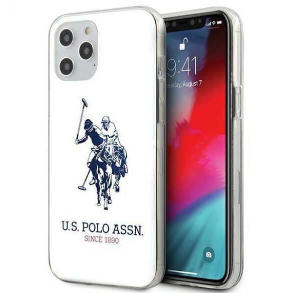 US Polo USHCP12MTPUHRWH Husă pentru iPhone 12/12 Pro 6,1" biał/alb Shiny Big Logo