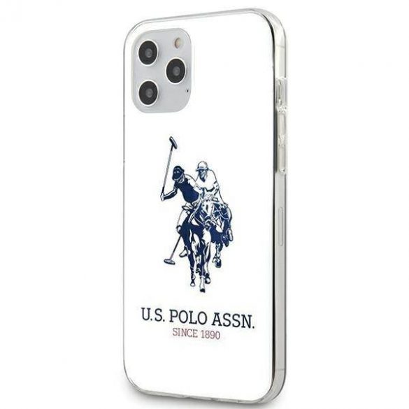 US Polo USHCP12MTPUHRWH Husă pentru iPhone 12/12 Pro 6,1" biał/alb Shiny Big Logo