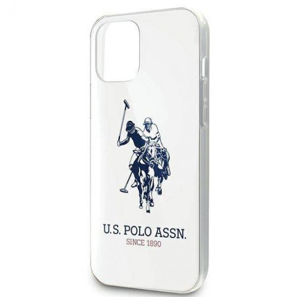 US Polo USHCP12MTPUHRWH Husă pentru iPhone 12/12 Pro 6,1" biał/alb Shiny Big Logo