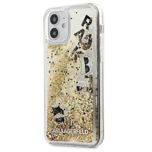 Karl Lagerfeld KLHCP12SROGO iPhone 12 mini 5,4" złoty/husă rigidă aurie Husă Glitter Charms