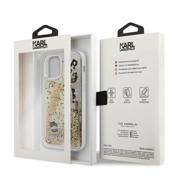 Karl Lagerfeld KLHCP12SROGO iPhone 12 mini 5,4" złoty/husă rigidă aurie Husă Glitter Charms