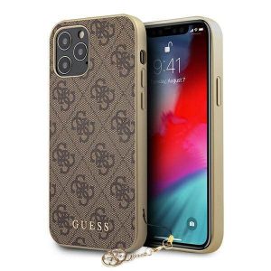 Guess GUHCP12LGF4GBR Husă rigidă maro/brązowy pentru iPhone 12 Pro Max 6,7" 4G Charms Collection