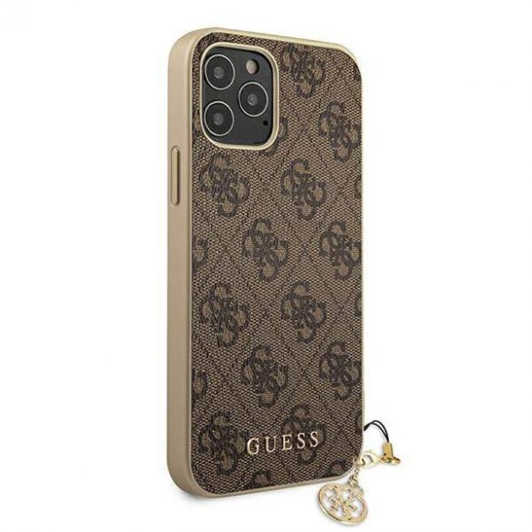 Guess GUHCP12LGF4GBR Husă rigidă maro/brązowy pentru iPhone 12 Pro Max 6,7" 4G Charms Collection