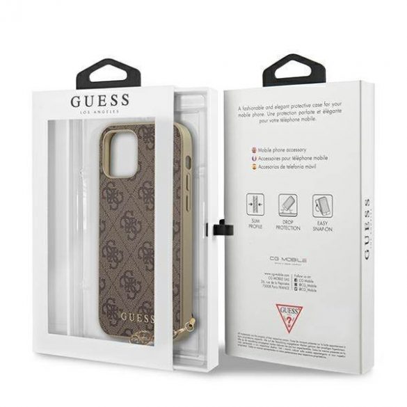 Guess GUHCP12LGF4GBR Husă rigidă maro/brązowy pentru iPhone 12 Pro Max 6,7" 4G Charms Collection