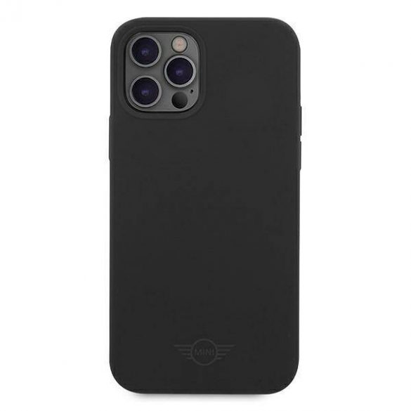 Mini MIHCP12LSLTBK Husă rigidă pentru iPhone 12 Pro Max 6,7 inchi, negru/czarny, silicon ton pe ton