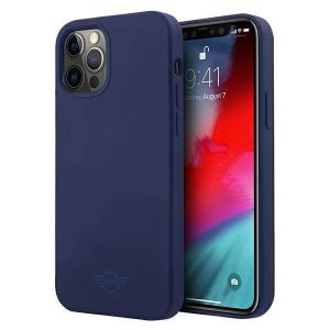 Mini MIHCP12LSLTNA Husă rigidă pentru iPhone 12 Pro Max 6,7" granatowy/marine din silicon Ton pe ton