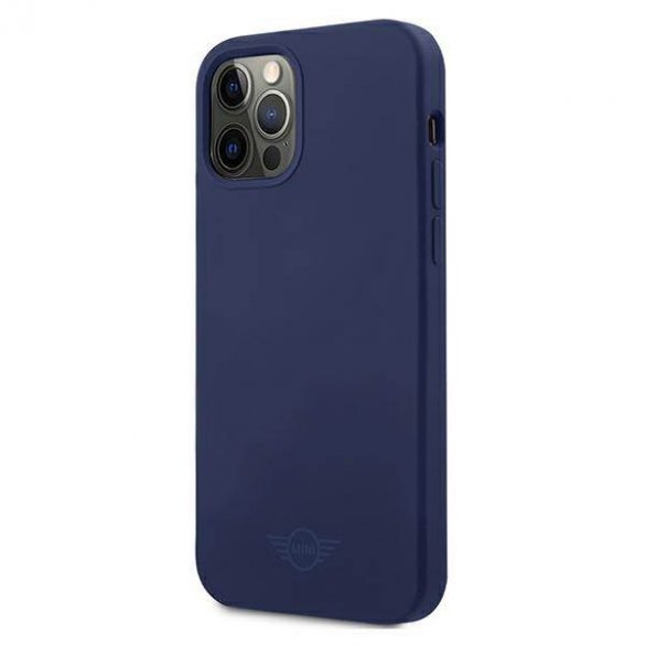 Mini MIHCP12LSLTNA Husă rigidă pentru iPhone 12 Pro Max 6,7" granatowy/marine din silicon Ton pe ton