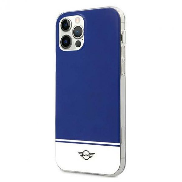 Husă rigidă Mini MIHCP12MPCUBINA pentru iPhone 12/12 Pro 6,1" granatowy/marine Stripe Collection