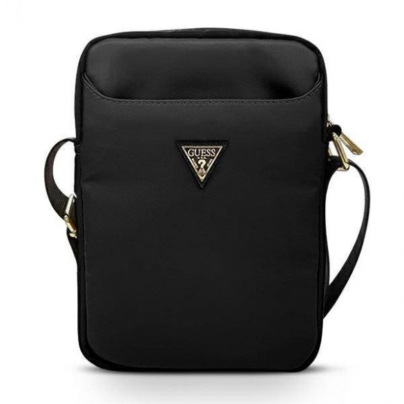 Guess Geantă  GUTB10NTMLBK 10 "negru / negru Nylon Triangle Logo