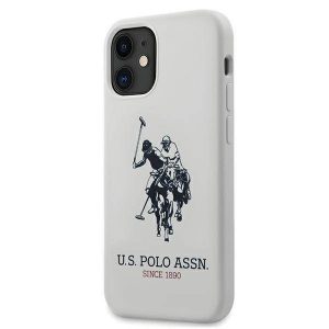 US Polo USHCP12SSLHRWH Husă colecție din silicon pentru iPhone 12 mini 5,4" biały/alb