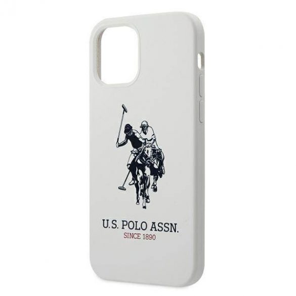 US Polo USHCP12MSLHRWH Husă colecție din silicon pentru iPhone 12/12 Pro 6,1" biały/alb