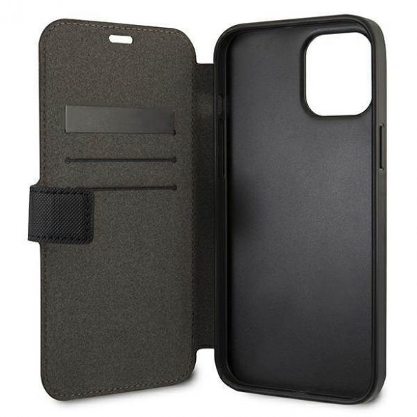 US Polo USFLBKP12MPUGFLBK Husă Polo Brodery Collection pentru iPhone 12/12 Pro 6,1" cu carte neagră/czarny