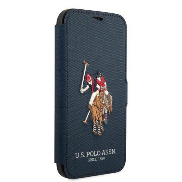 US Polo USFLBKP12MPUGFLNV Husă pentru iPhone 12/12 Pro 6,1" granatowy/marine carte Polo Embroidery Collection