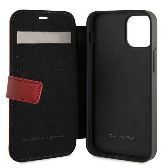 Ferrari FEOGOFLBKP12SRE Carcasa perforata Off Track pentru iPhone 12 mini 5,4" czerwony/carte rosie