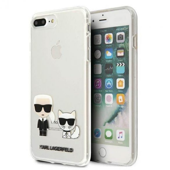 Karl Lagerfeld KLHCI8LCKTR iPhone 7/8 Plus husă transparentă Husă Karl & Choupette